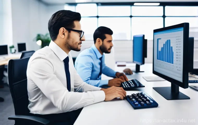 전산세무회계 자격증으로 경력 전환하기 - **Digital Transformation in Accounting:** A dynamic, split-frame image showcasing the evolution of a...