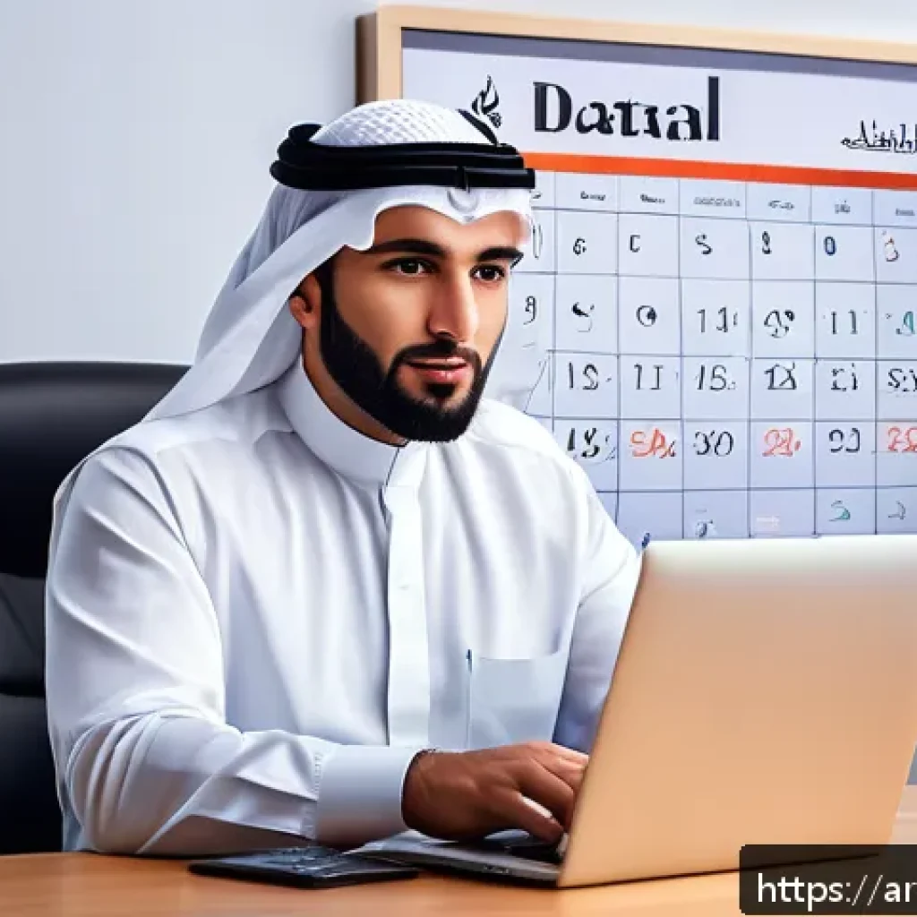 전산세무회계 시험 후기 블로그 운영법 - A professional Arabic accountant in a modern office setting, wearing formal business attire with mod...